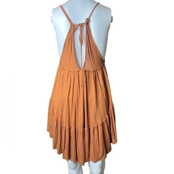 Free People Rust Orange Sleeveless Dress Size Small - Picture 3 of 4